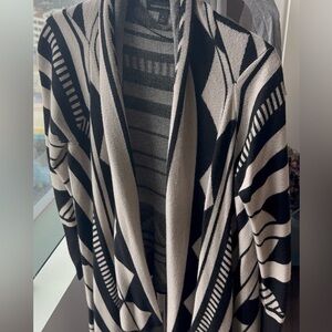 Banana Republic Black and Gray Patterned Cardigan